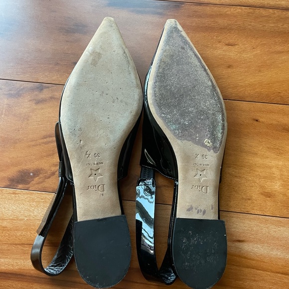 Dior Patent Leather bow slingback shoes size 39 - Picture 3 of 9